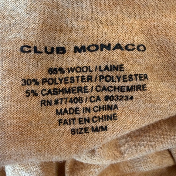 Pristine Club Monaco Camel Heather wool blend JULIE turtleneck Size: Medium - Picture 11 of 11